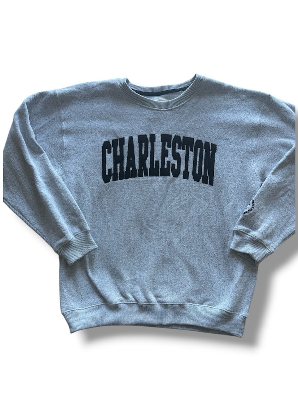 Charleston SC Crewneck Sweatshirt Light Grey Loungewear Cozy Oversized Large